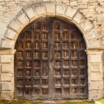 View of old door