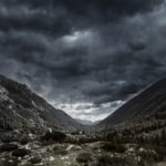 Mountains at storm